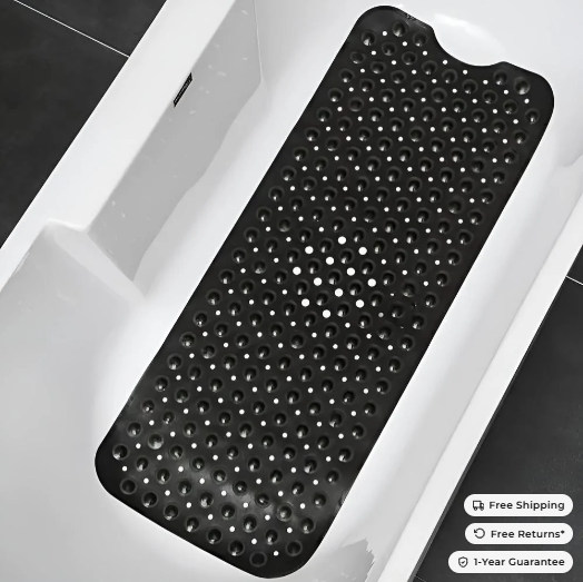 Non-Slip Bathtub Mat with 200 Suction Cups for Enhanced Safety